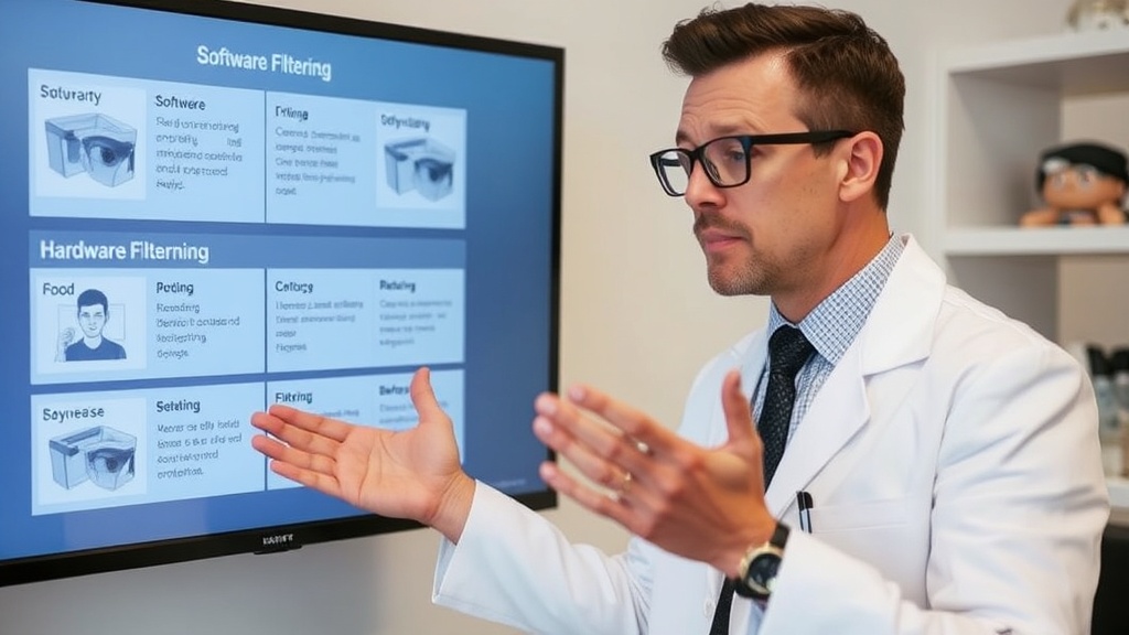 전문가가 눈 건강에 대해 설명하고 있는 모습